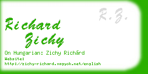 richard zichy business card