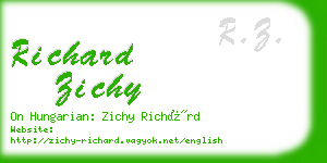 richard zichy business card